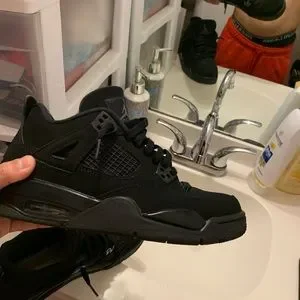 Jordan | Shoes | Black Cats 4s Grip Is There Shoe Is Intact 